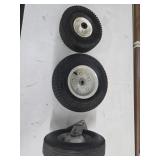 (2) Tires & (1) Heavy Duty Swivel Caster Wheel