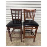 (2) Wooden Barstools Different Styles