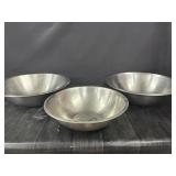 (3) 15' Stainless Mixing Bowls