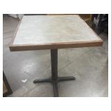 25'x25'x29.5' Wooden Table W/Metal Leg
