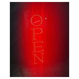11ï¿½x26' Vertical LED OPEN Sign Features Bright