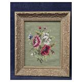 11.5' ï¿½ 13.5' Vintage Floral Needlepoint