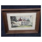 Framed 1937 Lithograph Reproduction of a