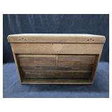 Handmade Dovetailed Wooden Chest w/Seven Drawers
