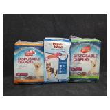 (3) New Pkgs Dog Diapers Large, XL & XXL