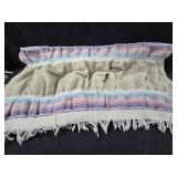 Multi-colored Mexican Falsa Blanket featuring