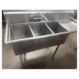 58'x22'x44' Griffin 3 Compartment Sink with
