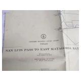 1969 Nautical Map of San Luis Pass to East