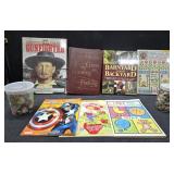 Books & (2) Jars of Buttons