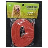 NWT 15' Cotton Web Training Leash