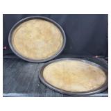 (2) VTG 24' x 19' Melamine & Cork Serving Platters