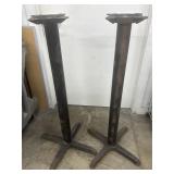 (2) 40' Commercial Restaurant Table Bases