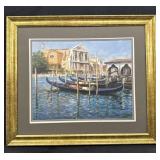 29'x25ï¿½ Gï¿½ndolas Of The Grand Canal Watercolor