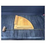 Wall Mounted Wooden Corner Shelf w/ Dowel Rods
