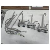(3) Faucets & Braided Stainless Water Supply Hoses