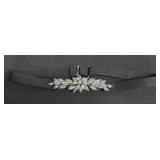 BCBGMAXAZRIA Jeweled Woven Elastic Waist Belt