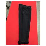 Sz 10 Kay Unger Knit Slacks with Fringe Hem