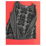 Sz Med Hale Bob Velvet & Beaded Front Top