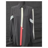 Sz Med Equipment Femme Black Silk Button-up
