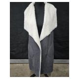 Sz Sm/Md Buddy Basics Suede Fleece Lined Vest