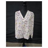 Sz 10 Rebecca Taylor V-neck Chiffon Blouse