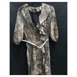 Sz L  Alberto Makali Print Dress