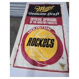 Vtg 27'×41' Vinyl Houston Rockets Banner