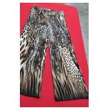 Sz 10 Joseph Ribkoff Animal Print Wide Leg Pants