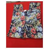 Sz 6 Lisette Floral Print Ankle Pants in a Blue