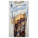 NEW Sz M Dress w/Boho Landscape Print