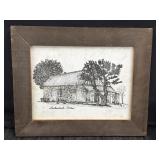 15.5' x 12.5' VTG Framed Luckenbach Texas 1978 MB