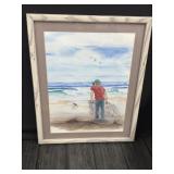 17.5' x 21.5' Framed Watercolor Painting