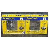 (2) BRASSCRAFT No.5  G2R12 C1 1/2' INLET / 3/8'