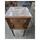 15'ï¿½14.5'ï¿½34.5' Antique French Oak Bedside Table