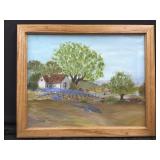 23' x 19' VTG Bluebonnet Texas Landscape Oil