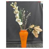 12' Glass Vase w/ Faux Flowers