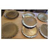 (7) 13' Gold Textured Chargers