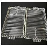 (2) Hazel-Atlas 'Sip & Smoke' Snack Plates from