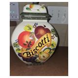 Vtg Nonni's Biscotti Ceramic Canister