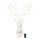 august & leo 28' LED Jeweled Deer Head gold no