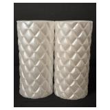 (2) 6' 'Quilted' Wax LED Candles