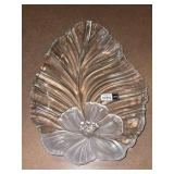 New 17.5'  Mikasa Hibiscus Frost Platter, Crafted
