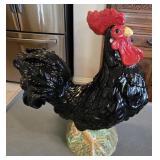 15.5' Black Ceramic Rooster