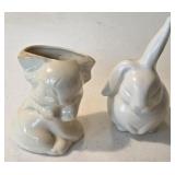 (2) Small Ceramic Planters 4'ï¿½5'