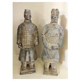 (2) 10' Terra Cotta Style Warrior Statues
