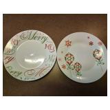 (12) 7' Holiday Plates + Fruit Bowls