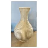 12' Blue Ribbed Vase