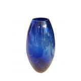 13' Blue Glass Vase