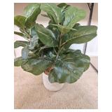 24' Artificial Fiddle Leaf Fig in Ceramic Planter
