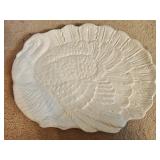VTG Ceramic Mayflower Turkey Platter 18x13'